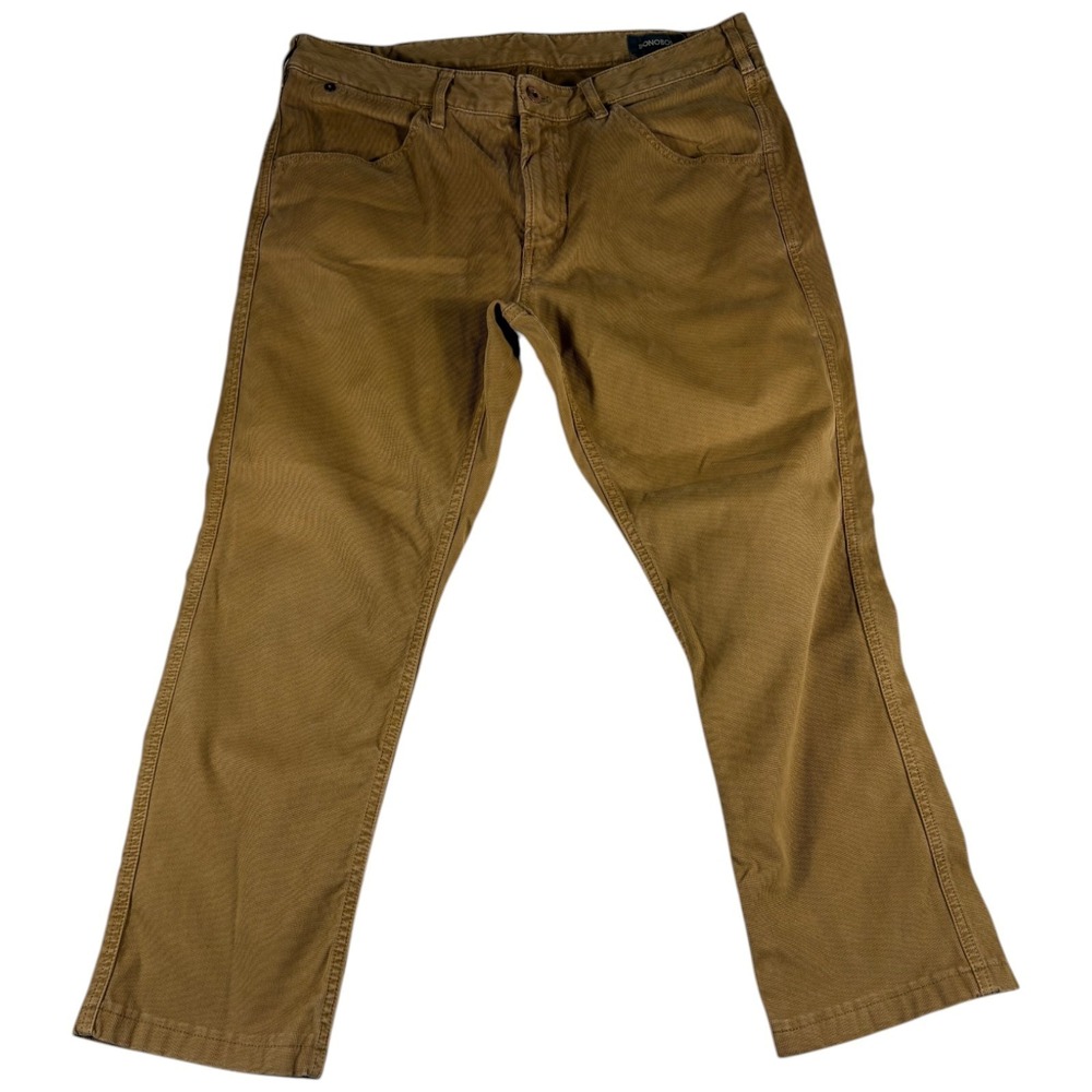 Bonobos Jeans Mens 35x32 Brown Cotton Stretch Dark Wash Straight Leg Casual